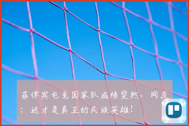 菲律宾电竞国家队成绩斐然,网友:这才是真正的民族英雄!